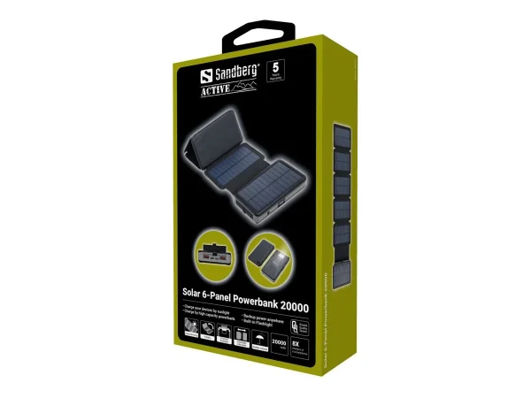 SANDBERG Solar 6-Panel Powerbank 20000