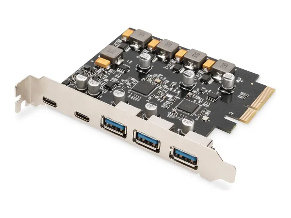 DIGITUS PCIe Karte 2x USB-C + 3x USB A