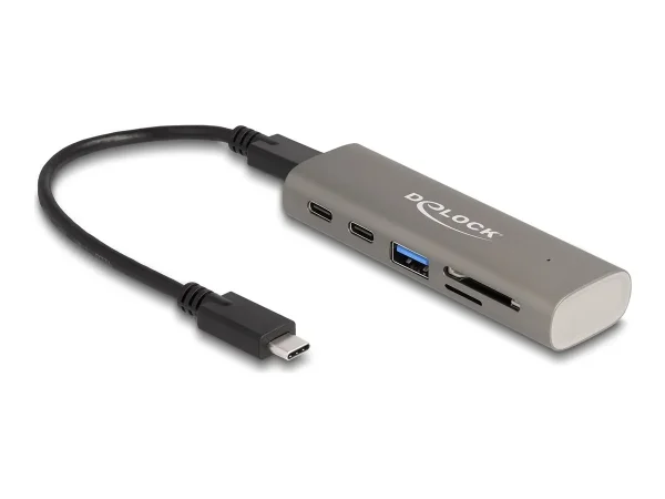 DELOCK 3 Port USB 10 Gbps Hub CardReader