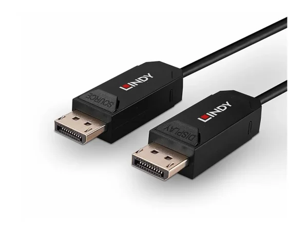 LINDY 40m Fibre Optic Hybrid DP 2.0 UHBR