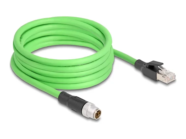 DELOCK M12 Kabel X-kodiert 8 Pin PUR 5m