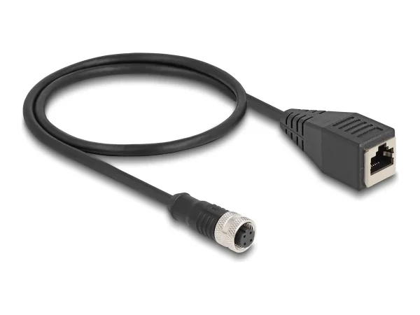DELOCK M12 adapterkab D-kodiert 4 Pin Bu