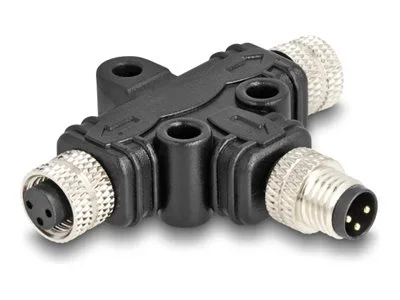 DELOCK M8 T-Splitter A-kod 3 Pin zu 2 x