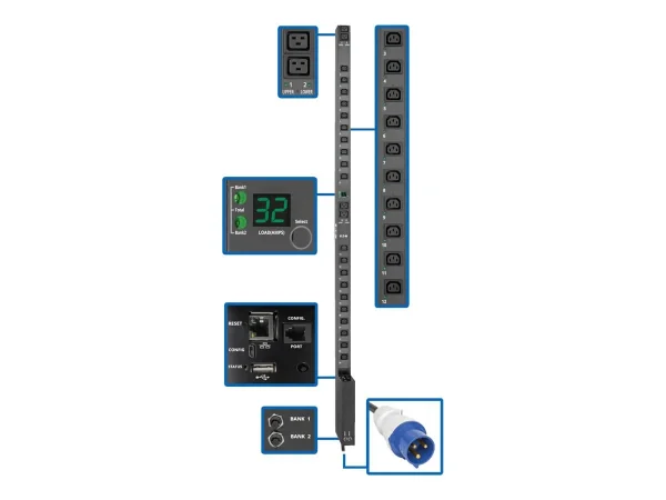 EATON 7,7kW 1ph Switched PDU