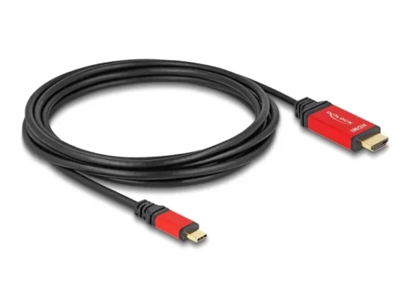 DELOCK ﻿USB Type-C zu HDMI Kabel 3m rot