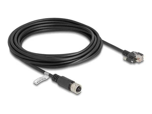 DELOCK M12 Kabel D-kodiert 4 Pin 5 m