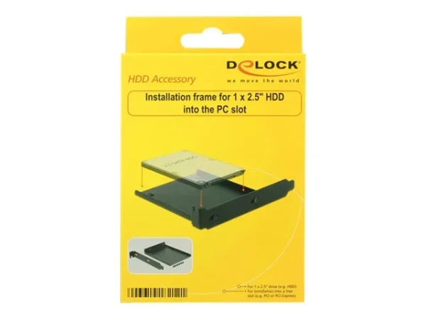 DELOCK Einbaurahmen für 1 x 6,35cm