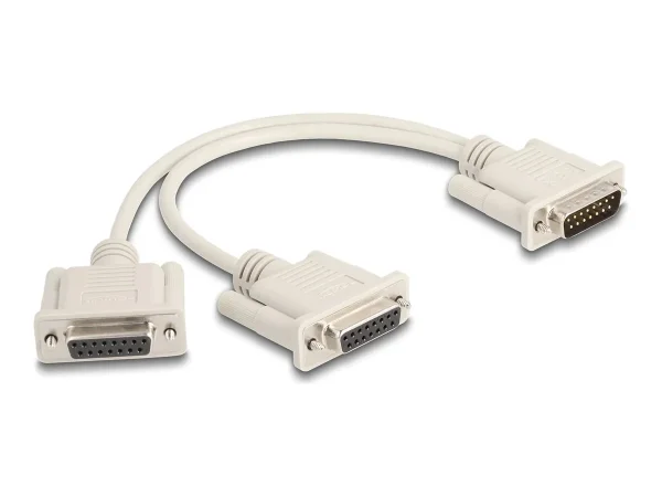DELOCK Adapter Y-Kabel Splitter D-Sub 15