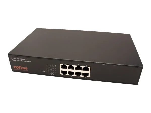 ROLINE PoE Fast Ethernet Switch 8 Port