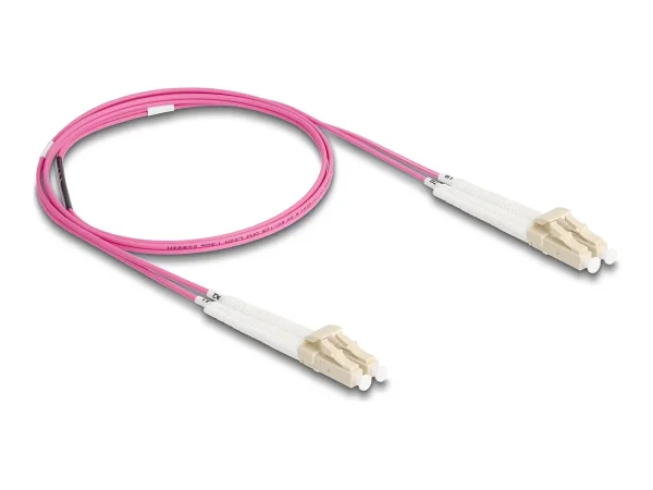 DELOCK LWL Kabel LC Duplex OM4 1m
