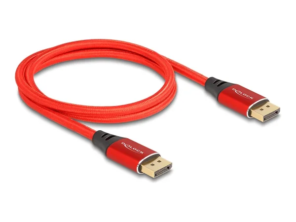 DELOCK DisplayPort Kabel 16K 60Hz 1m rot