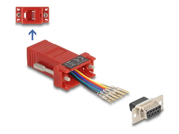 DELOCK D-Sub 9 Pin Buchse zu RJ12 Buchs