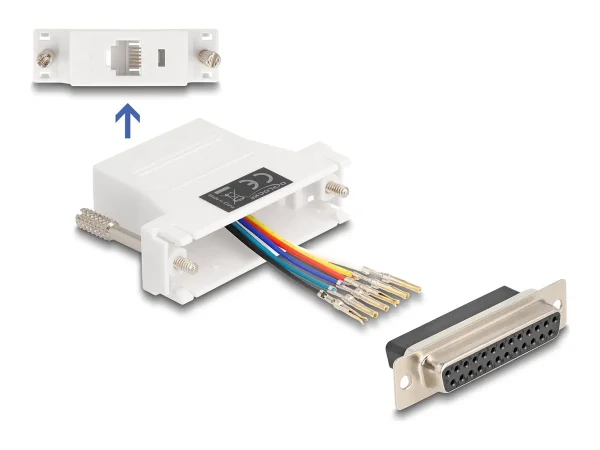 DELOCK D-Sub 25 Pin Buchse zu RJ12 Buch