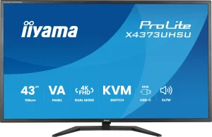Iiyama X4373UHSU-B2 43 UHD USB-C Black -