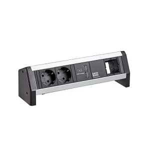 BACHMANN DESK 2xCEE7/3 1xUSB Charger GST18, 1 m