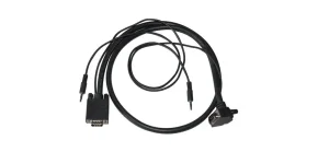 C-GMA/GMA(90)-3 – VGA + Stereo-Audio Anschlusskabel mit einem 90 Grad nach unten abgewinkelten HD15-Stecker - 0.9 m