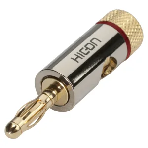 HICON-Bananenstecker echtvergoldet - rt