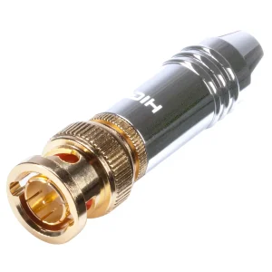 BNC-Löt-Kabelstecker, 75 Ohm, vergoldet