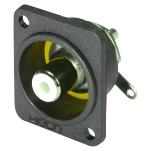 HICON-RCA D-Flansch Einbaubuchse Löt ge