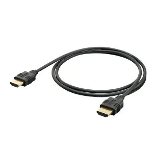 HICON HDMI Kabel, 18G UHD, 3.8mm,  0,75m