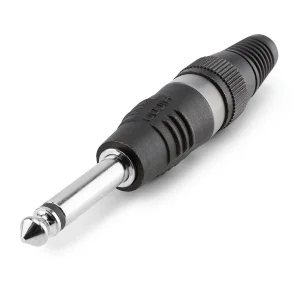 HICON Klinkenstecker 6,3mm mono black