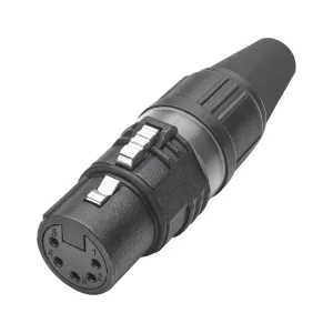 HICON-XLR Kabel-Buchse 5-pol schwarz