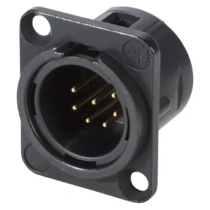 NEUTRIK XLR-Einbaustecker 7polig, schwarz