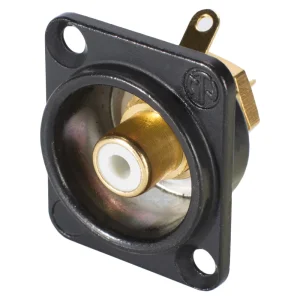 Neutrik Cinch Einbaubuchse schwarz/weiss