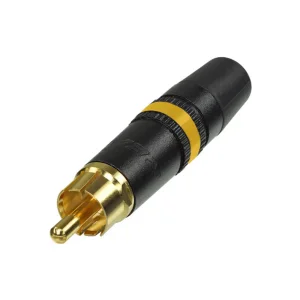 Neutrik RCA/Cinchstecker schwarz/gelb