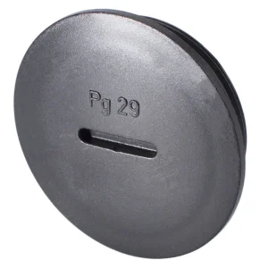 PG29-Abdeckplatte aus Kunstst. sw