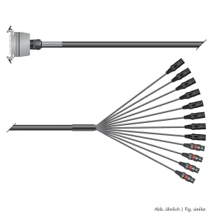 Multicorekabel Quantum, schwarz,  6,00m