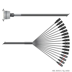 Multicorekabel Quantum, schwarz, 10,00m