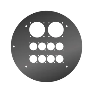 Frontblech für 8 XLR (A-Serie) + 2 Netz