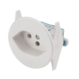 Schuko-Einbaudose weiss, SNAP-IN, CH