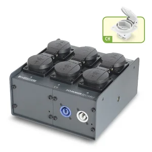 Schukoverteiler 6fach, powerCON