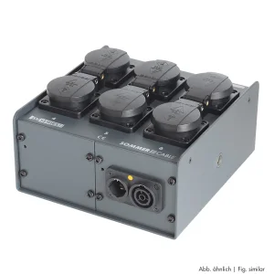 Schukoverteiler 6fach, powerCON TRUE1 FR