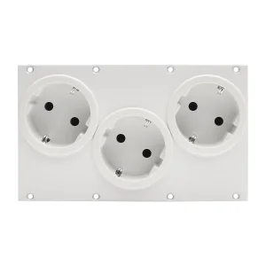 SYSBOXX Frontblech 2HE, 4BE, 3xSchuko