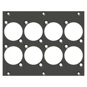 SYSBOXX-Frontblech 2HE 3BE 8xD-Flansch