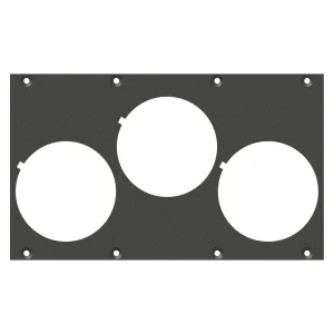 SYSBOXX-Frontblech 2HE 4BE 3 x SCHUKO