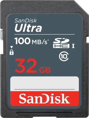 SANDISK ULTRA 32GB SDHC MEMORY CARD 100MB/S