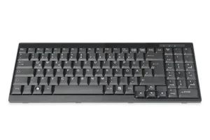 KEYBOARD SUITABLE TFT CONSOLES BLACK WIRED GERMAN LAYOUT