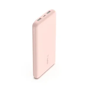 POWERBANK 10.000 MAH 12W INKL. USB-A/USB-C KABEL 15CM ROSA