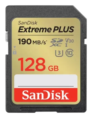 EXTREME PLUS 128GB SDXC MEMORY CARD 190MB/S 90MB/S UHS-I CL. 10