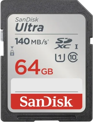 SANDISK ULTRA 64GB SDXC MEMORY CARD 140MB/S