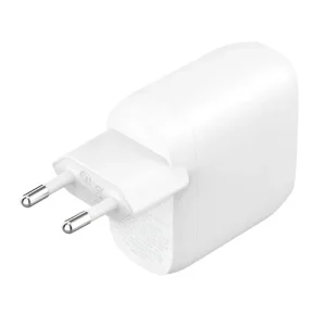 60W DUAL USB-C CHARGER WITH POWER DELIVER WHITE
