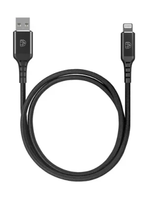 CHARGING CABLE LIGHTNING TO USB-A 1M BLACK MFI CERTIFIED (ED