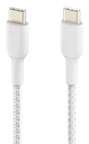 BOOSTCHARGE GEFLOCHTENES USB-C CABLE-BRAIDED 2M WHITE