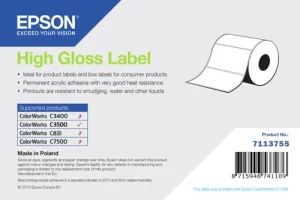 HIGH GLOSS LABEL DIE-CUT ROLL 102MM X 152MM 210 LABELS