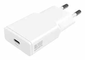 LADEGER. PDPLUG SLIM 20W GAN 1C UND USB-C KABEL 15M WEI