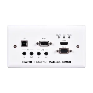 HDMI/VGA over IP Transmitter with USB/KVM Wall Plate Extender